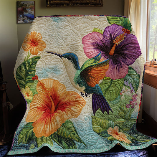 Floral Hummingbird WX2112018CL Quilt