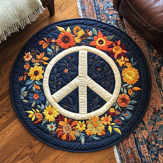 Serene Peace WN1803084CL Quilted Round Mat