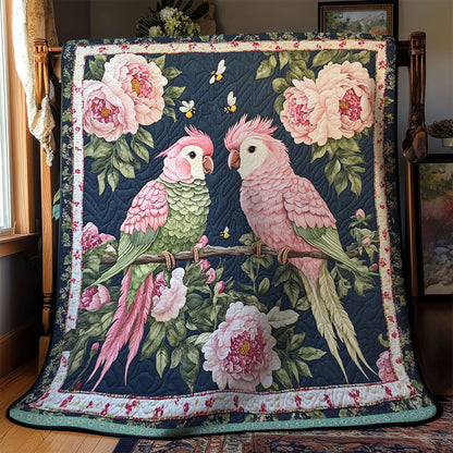 Parrot Pink Flower WT0602010CL Quilt