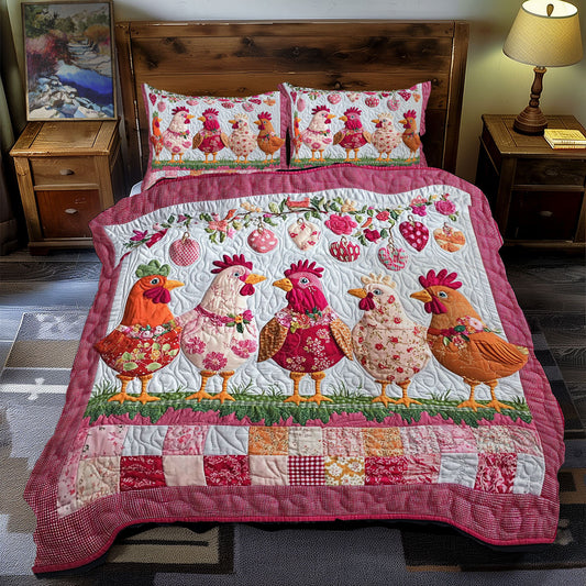 Hen In Valentine WY1701096CL Duvet Cover Set