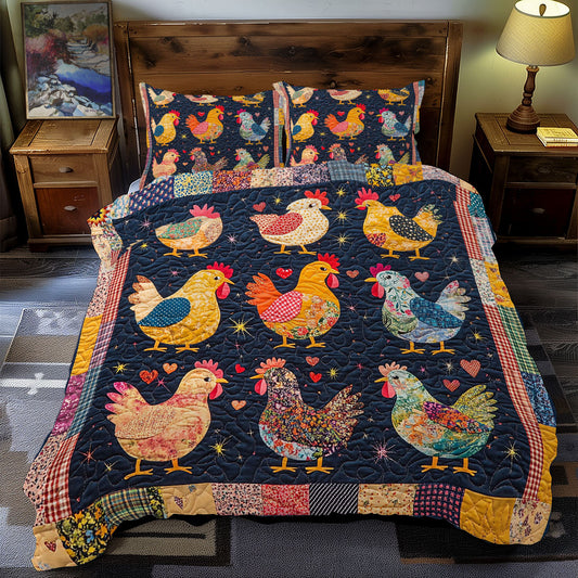 Patchwork Hen WY1812078CL Duvet Cover Set