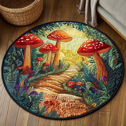 Forest Mushroom WN1803069CL Quilted Round Mat