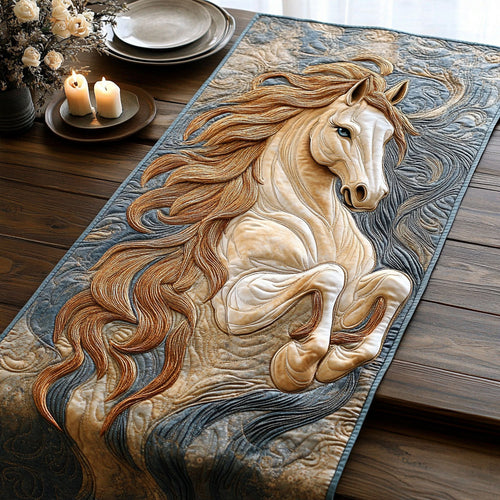 Horse CW2406024CL Quilted Table Runner