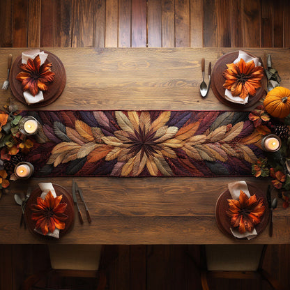 Echo Leaf WN0707043CL Quilted Table Runner