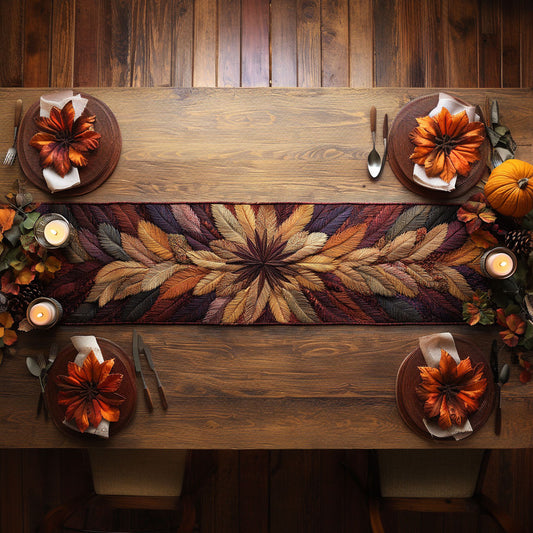 Echo Leaf WN0707043CL Quilted Table Runner