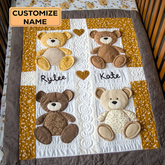 Cuddle Cubs WJ1107008CL Personalized Baby Quilt