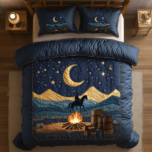 Western Moonlit Cowboy Campfire DH1109014CL Duvet Cover Set
