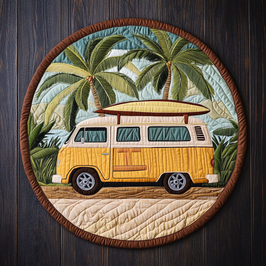 Camping Van CM260513CL Quilted Round Mat