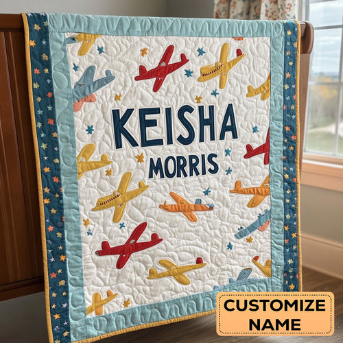 Cloud Cruisers CP2207025CL Personalized Baby Quilt