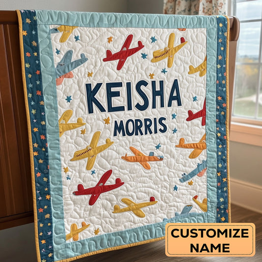 Cloud Cruisers CP2207025CL Personalized Baby Quilt
