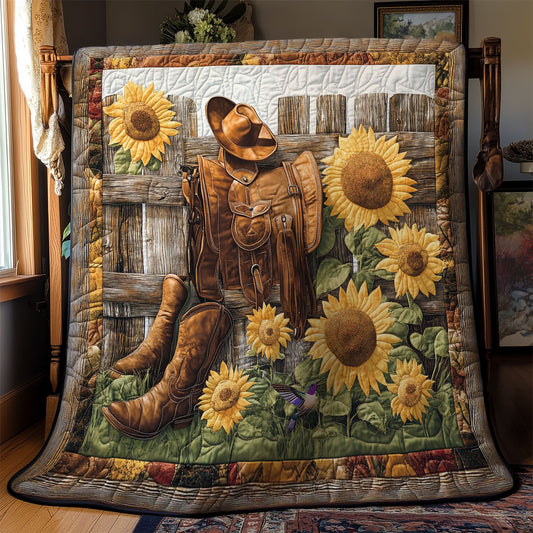 Sunflower Cowboy WY2012065CL Quilt