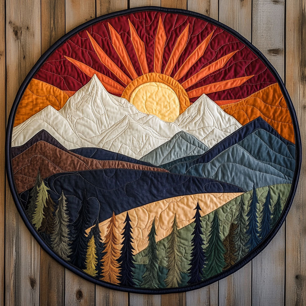 Autumn Blaze Mountain WN1208006CL Quilted Round Mat