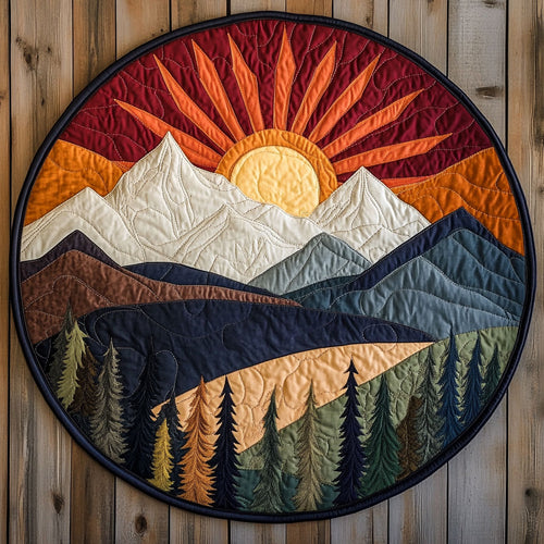 Autumn Blaze Mountain WN1208006CL Quilted Round Mat