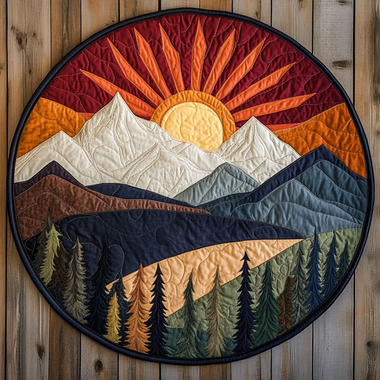 Autumn Blaze Mountain WN1208006CL Quilted Round Mat