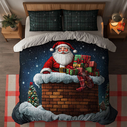 Santa Peek Chimney WN1811079CL Duvet Cover Set