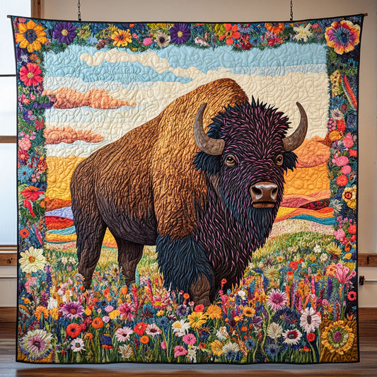 Floral Bison CP0406067CL Quilt