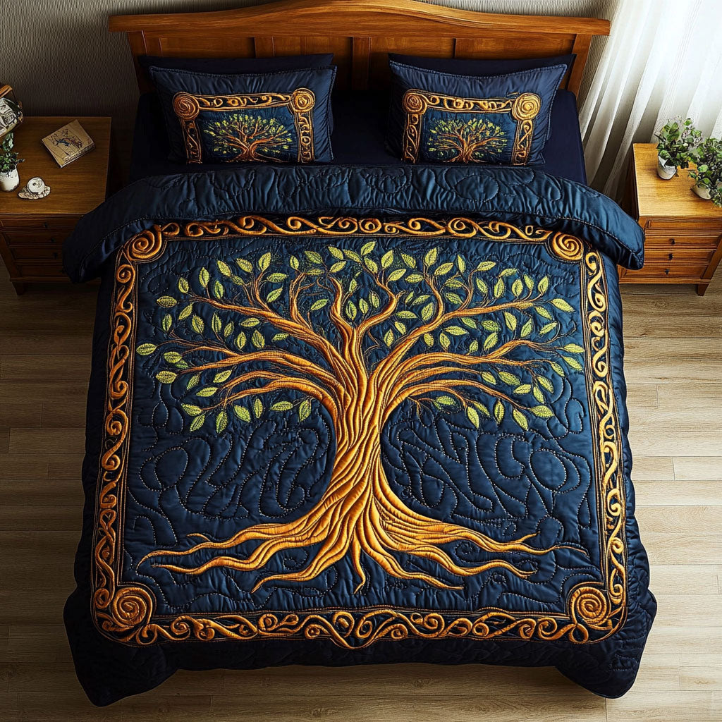 Golden Life Tree CW0909029CL Duvet Cover Set