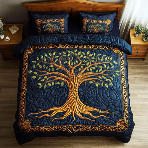 Golden Life Tree CW0909029CL Duvet Cover Set
