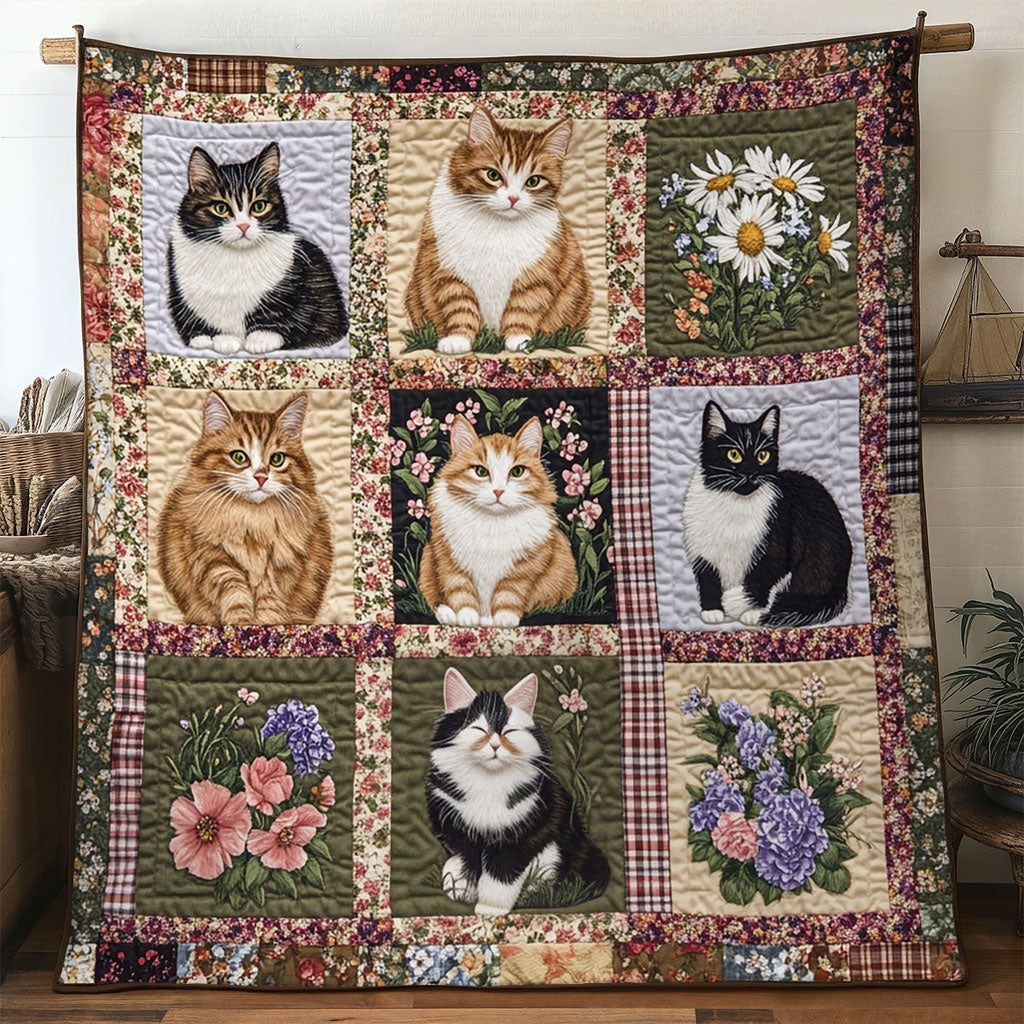 Rustic Bloom Cat WN0611087CL Quilt