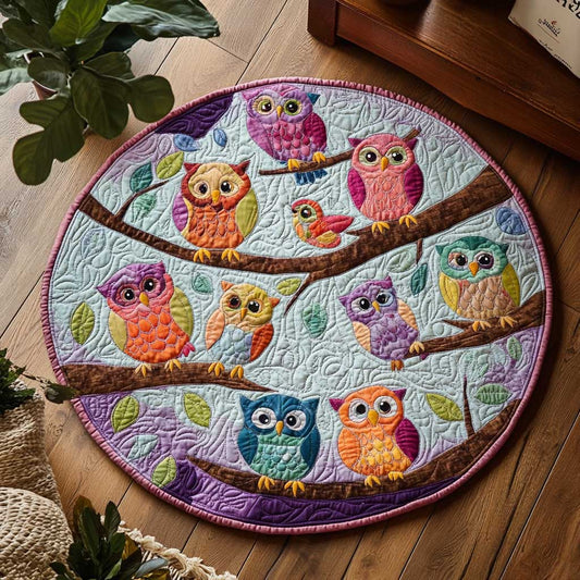 Patchy Owl Playground WN2503112CL Quilted Round Mat