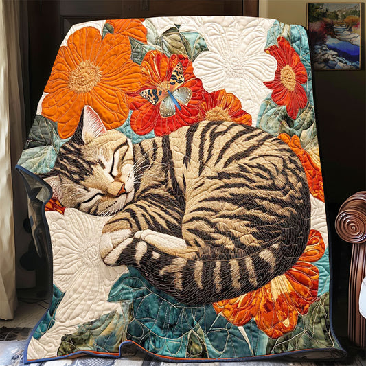 Sleeping Angel Cat WP2412010CL Quilt