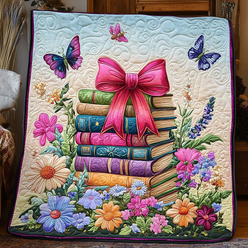 Stack Of Colorful Books WJ2104014CL Quilt