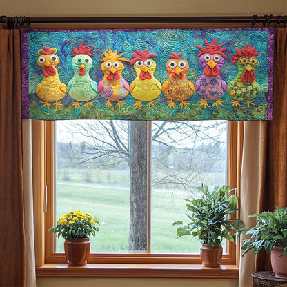 Chicken Chatter WN1406048CL Quilted Valance