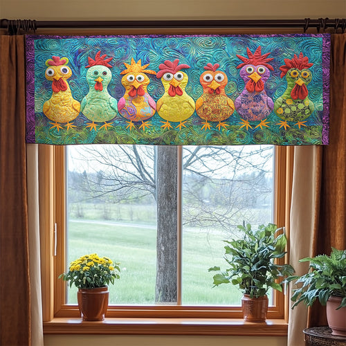 Chicken Chatter WN1406048CL Quilted Valance