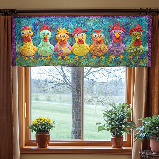 Chicken Chatter WN1406048CL Quilted Valance