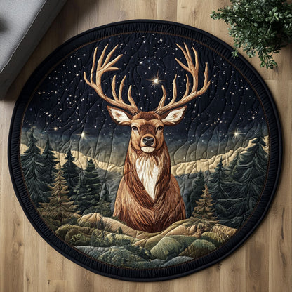 Deer Forest WX2403059CL Quilted Round Mat