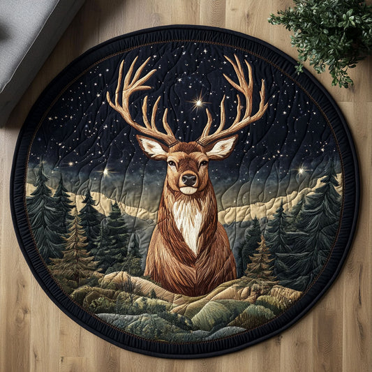 Deer Forest WX2403059CL Quilted Round Mat