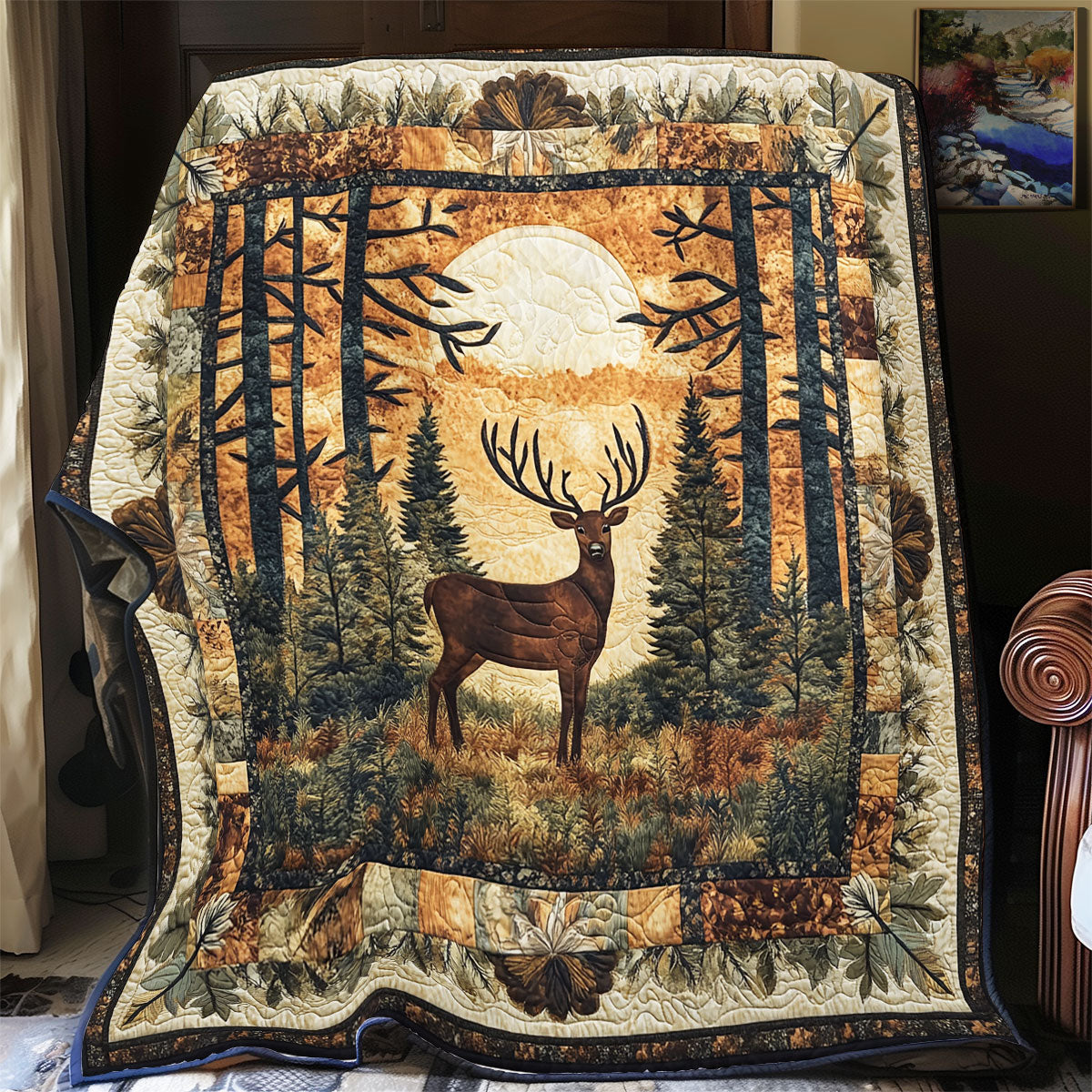 Deer In Forest WX1403015CL Quilt