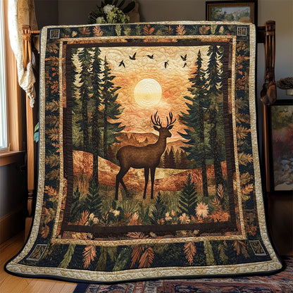 Deer In Sunset WX1403016CL Quilt