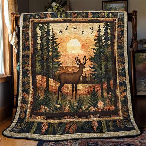 Deer In Sunset WX1403016CL Quilt