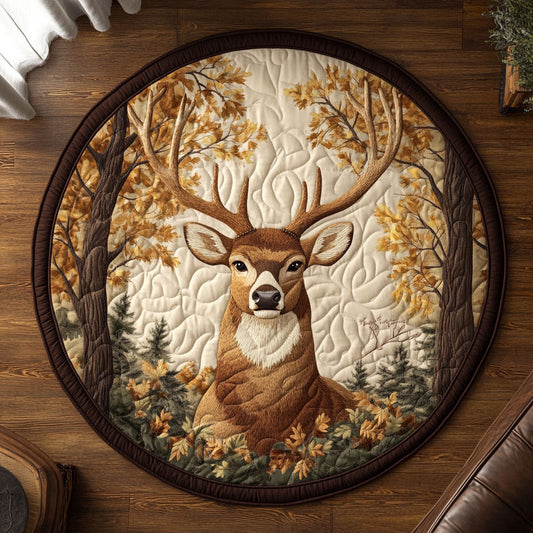 Deer WX2203112CL Quilted Round Mat