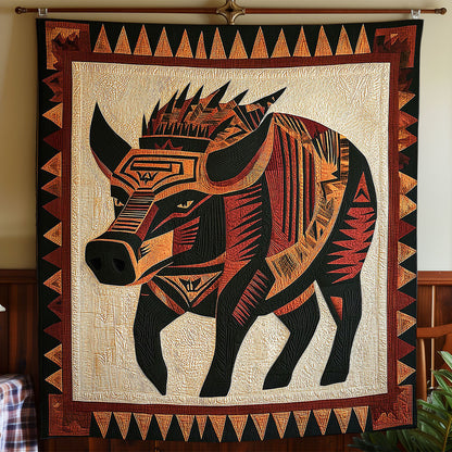 Tribal Boar CP2605036CL Quilt
