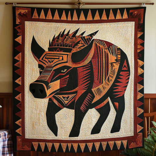 Tribal Boar CP2605036CL Quilt
