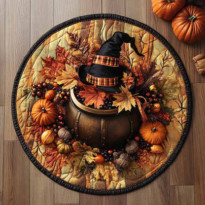 Golden Witch Cauldron WN1408048CL Quilted Round Mat