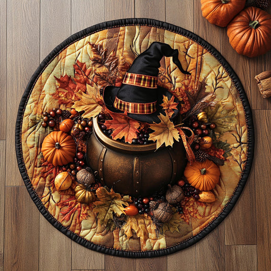 Golden Witch Cauldron WN1408048CL Quilted Round Mat