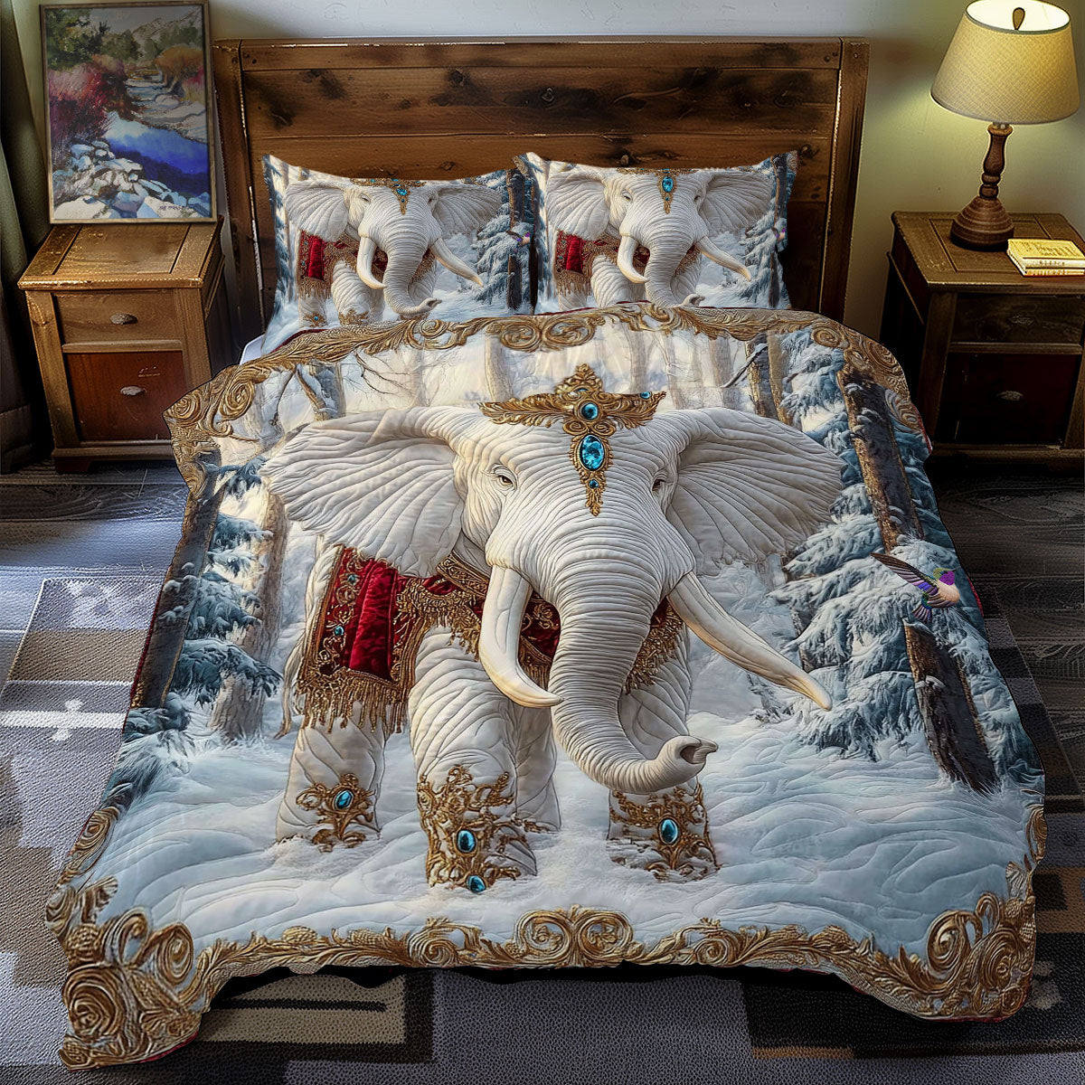 Winter Elephant WY0512072CL Duvet Cover Set