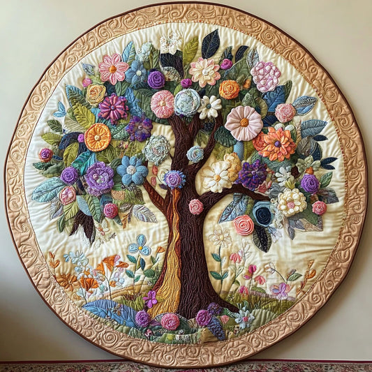 Blossom Tree WN0808013CL Quilted Round Mat