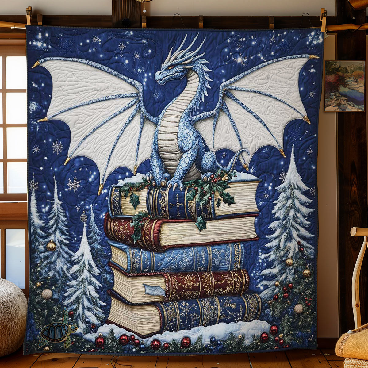 Holiday Wisdom Dragon WN0612016CL Quilt