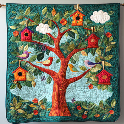 Birdhouse Sanctuary WY2608050CL Quilt
