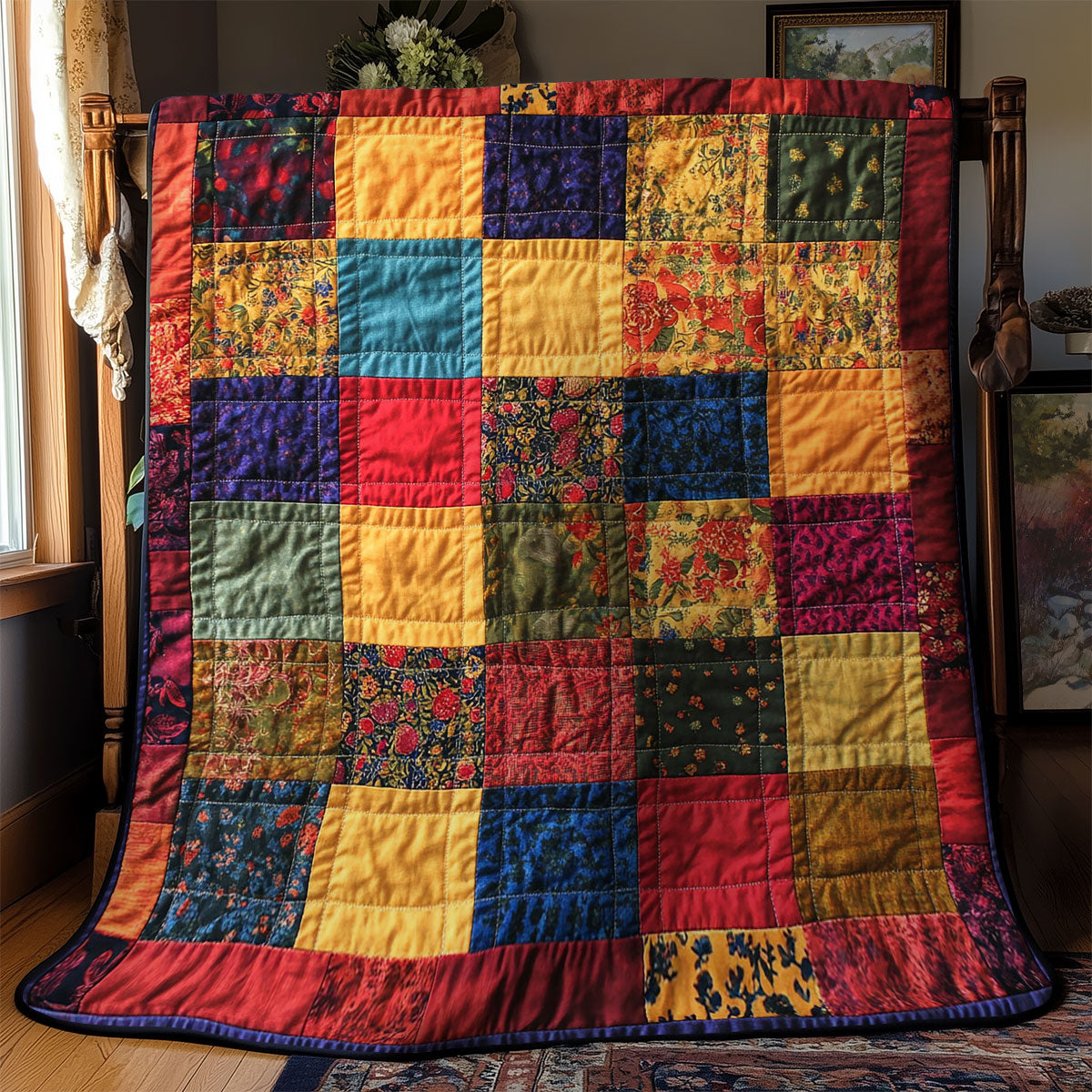 Colorful Square WY1202085CL Quilt