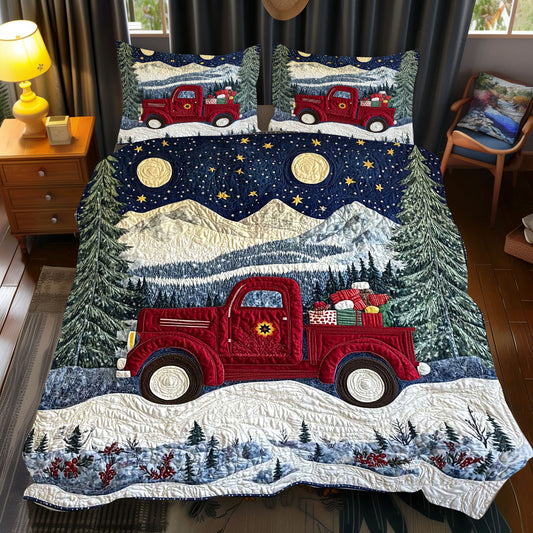 Red Truck Christmas Ride WP2511018CL Duvet Cover Set