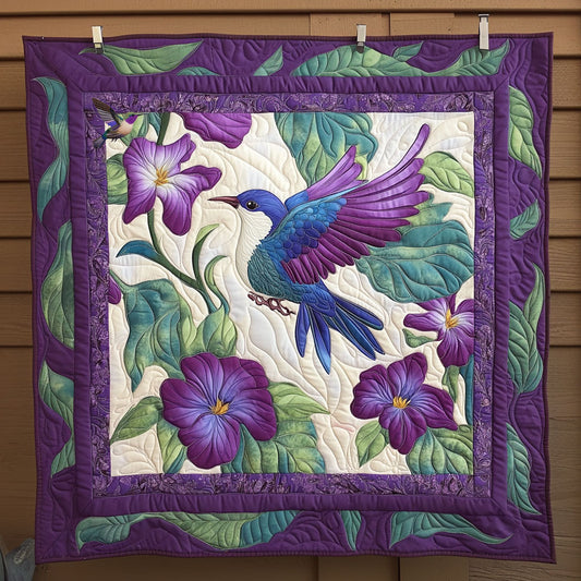 Purple Hummingbird WJ1911022CL Quilt