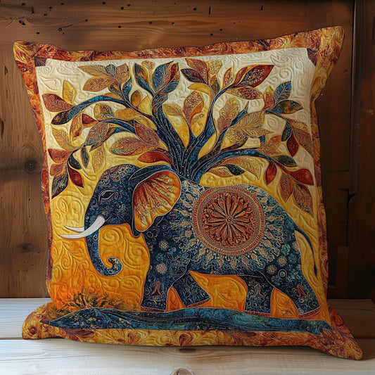 Elephant And Sunset Tree WY1102064CL Quilt Pillow Case