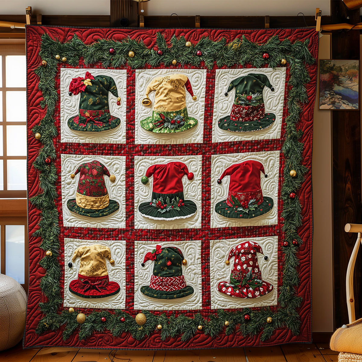 Jingle Hat Patchwork WY1207033CL Quilt