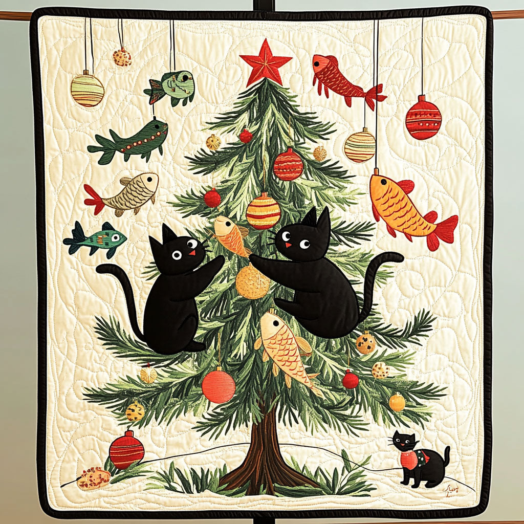 Holiday Hunt Black Cat WN1411097CL Quilt