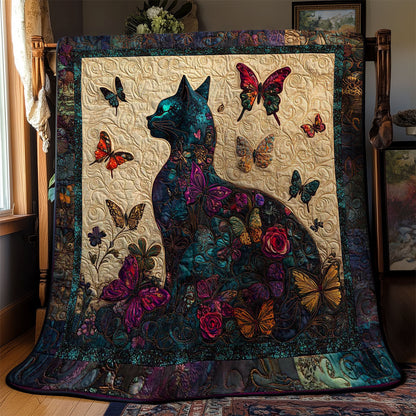 Cat Among Blooms WN2403013CL Quilt